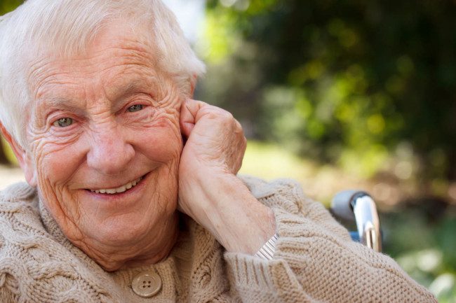 elderly man smiling